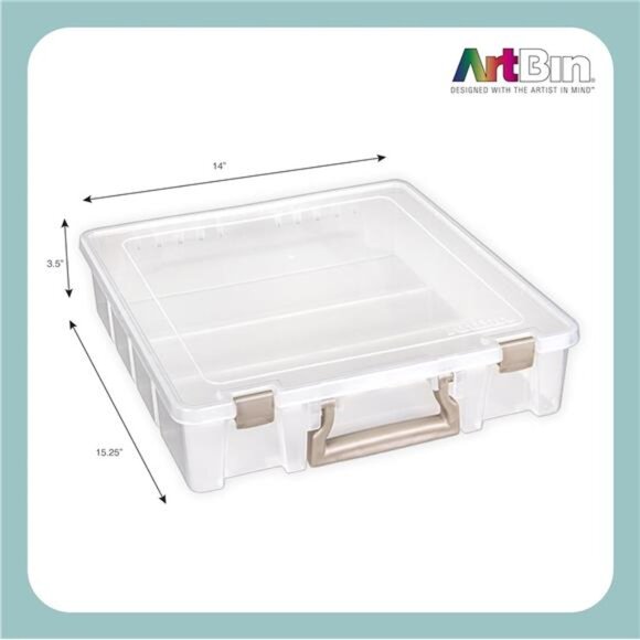 Super Satchel 1 Compartment Box Clear Craft Organizer Storage Case - Picture 2 of 7